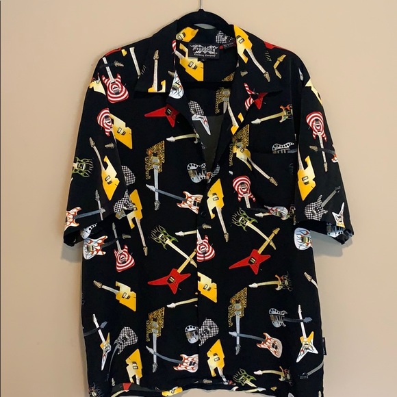 bragghtly Other - men’s electric guitar motif shirt L